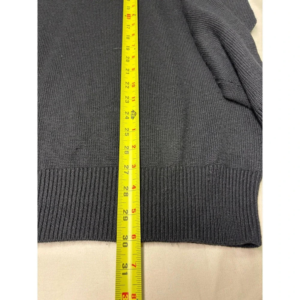 Banana Republic Men's Dark Gray Wool Blend Quarter Zip Sweater Size XL‎
